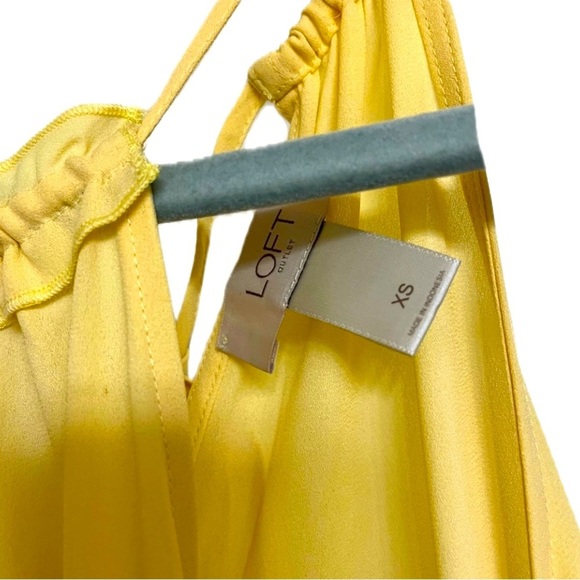 Loft Outlet Women’s Yellow Halter W/Lace XS - Picture 3 of 4